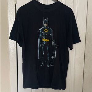 DC Comics VTG Batman 1989 Movie (Michael Keaton) T-Shirt Size Large In Black